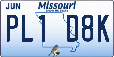 MO license plate PL1D8K