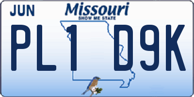 MO license plate PL1D9K