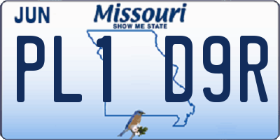 MO license plate PL1D9R