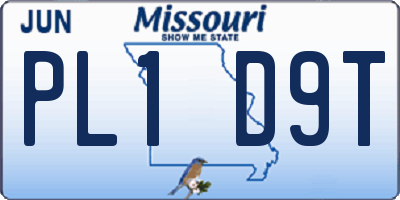 MO license plate PL1D9T