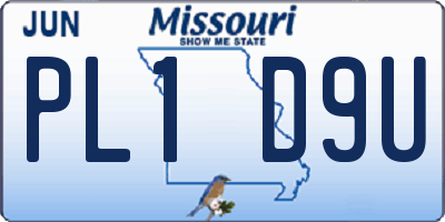 MO license plate PL1D9U