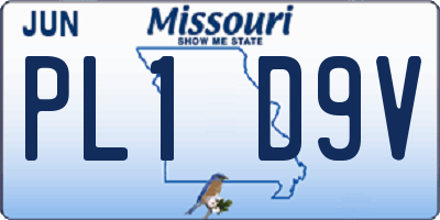 MO license plate PL1D9V