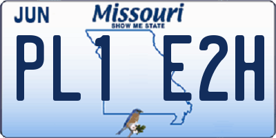 MO license plate PL1E2H