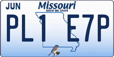 MO license plate PL1E7P
