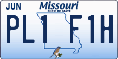 MO license plate PL1F1H