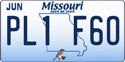 MO license plate PL1F6O