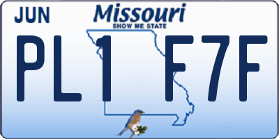 MO license plate PL1F7F