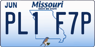 MO license plate PL1F7P