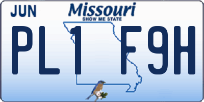 MO license plate PL1F9H
