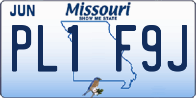 MO license plate PL1F9J