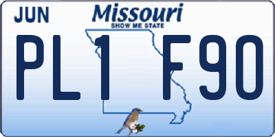 MO license plate PL1F9O