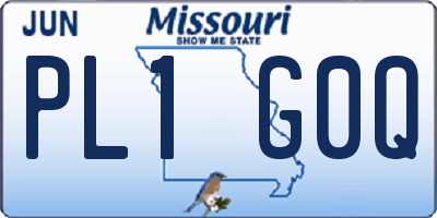 MO license plate PL1G0Q