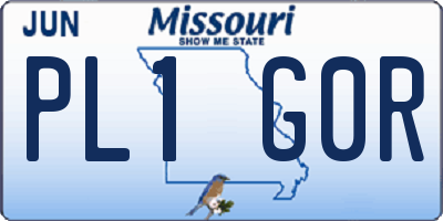 MO license plate PL1G0R