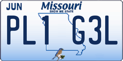 MO license plate PL1G3L