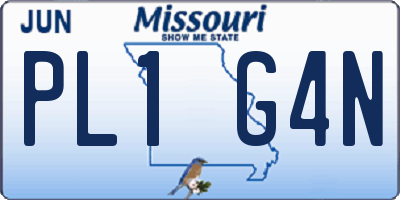 MO license plate PL1G4N
