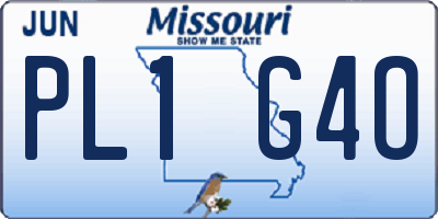 MO license plate PL1G4O