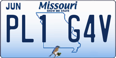 MO license plate PL1G4V