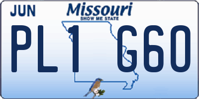 MO license plate PL1G6O