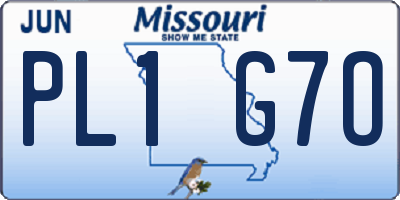 MO license plate PL1G7O