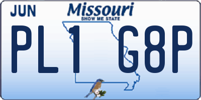 MO license plate PL1G8P