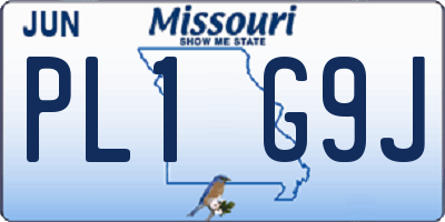 MO license plate PL1G9J