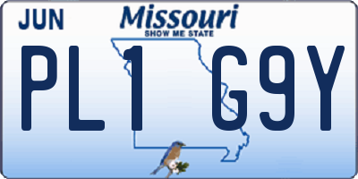 MO license plate PL1G9Y