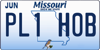 MO license plate PL1H0B