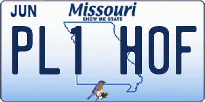 MO license plate PL1H0F