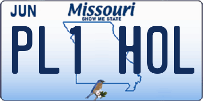 MO license plate PL1H0L