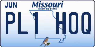 MO license plate PL1H0Q