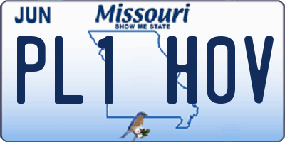MO license plate PL1H0V