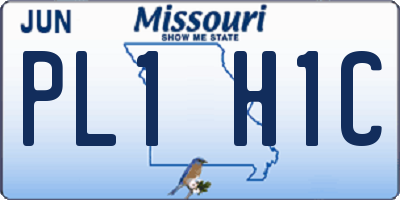 MO license plate PL1H1C