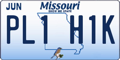 MO license plate PL1H1K