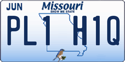 MO license plate PL1H1Q