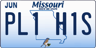 MO license plate PL1H1S