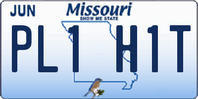 MO license plate PL1H1T