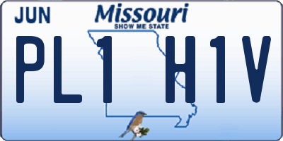 MO license plate PL1H1V