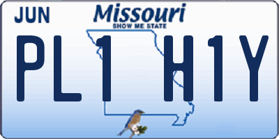MO license plate PL1H1Y