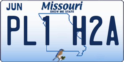 MO license plate PL1H2A
