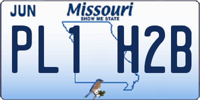 MO license plate PL1H2B