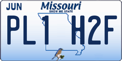 MO license plate PL1H2F