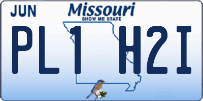 MO license plate PL1H2I