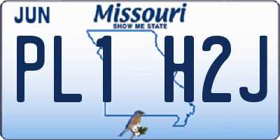 MO license plate PL1H2J