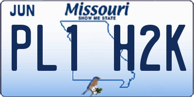 MO license plate PL1H2K