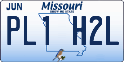 MO license plate PL1H2L