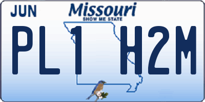 MO license plate PL1H2M