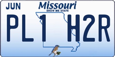 MO license plate PL1H2R