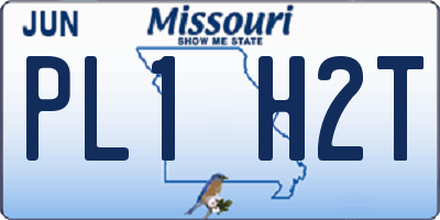 MO license plate PL1H2T
