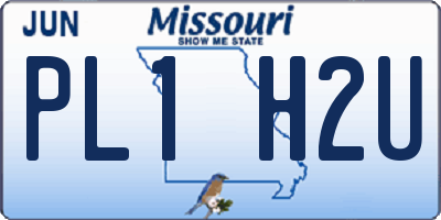 MO license plate PL1H2U