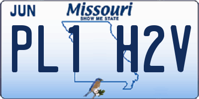 MO license plate PL1H2V